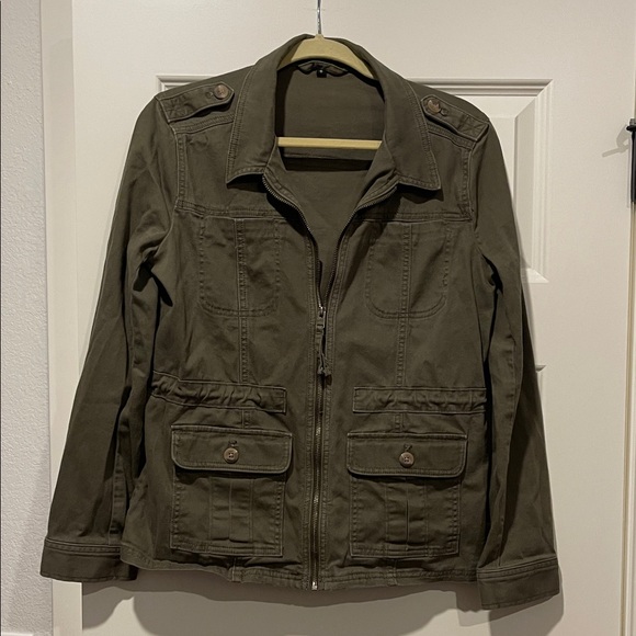Express Jackets & Blazers - Express Olive Green Utility Jacket